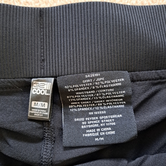 ❤️ NWT 32° Degrees Active Skort Women's Black Stretch Skirt With Shorts - Picture 9 of 13